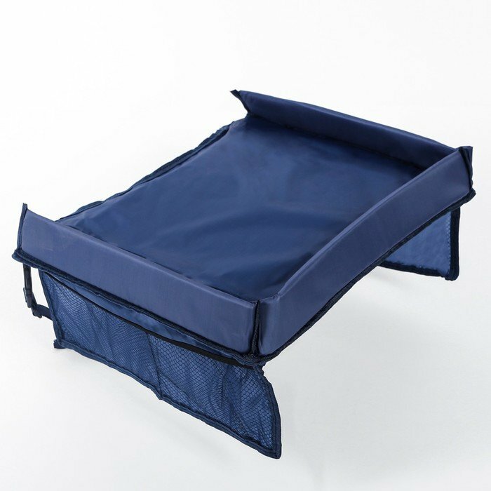 Столик-органайзер для детского автокресла 38х31 см, синий (комплект из 2 шт)