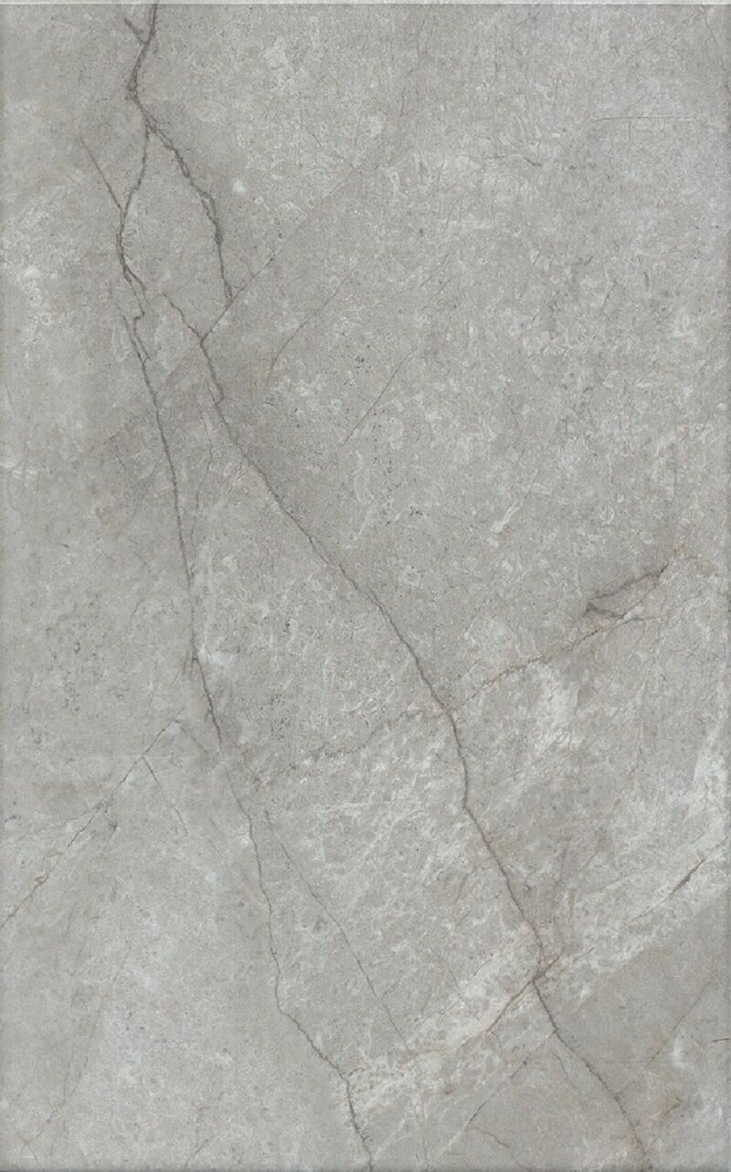 фото Керамическая плитка настенная Kerama marazzi Кантата Светло-серый глянцевый 25x40 см, уп 1.1 м2, 11 плиток 25x40 см.