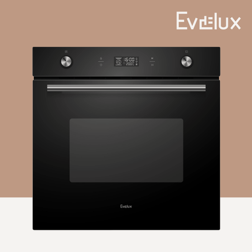 Изображение товара Электрический духовой шкаф Evelux EO 650 PB ширина 60 см, объем 70 л, гриль, конвекция, 9 режимов, черный