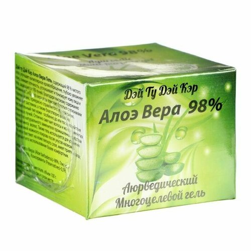 Гель для лица и тела аюрведический Дэй Ту Дэй Кэр алоэ вера, 100 г (комплект из 8 шт)