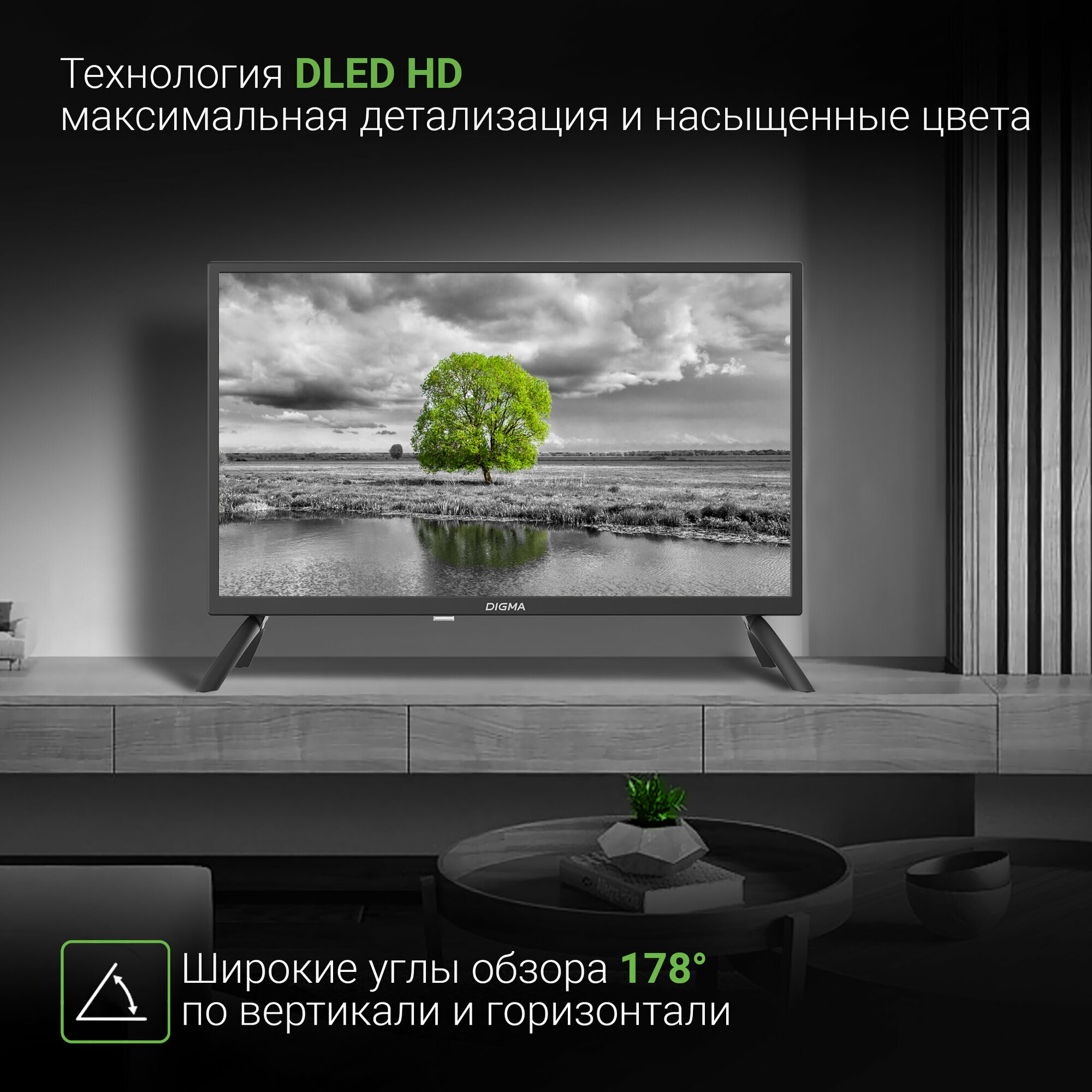 Телевизор Digma Яндекс.ТВ DM-LED24SBB31, 24", LED, HD, Яндекс.ТВ, черный - фото №8