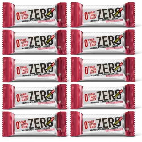 фото Power pro протеиновый батончик 40% zero 10 шт 50 гр (power pro) клубничный йогурт