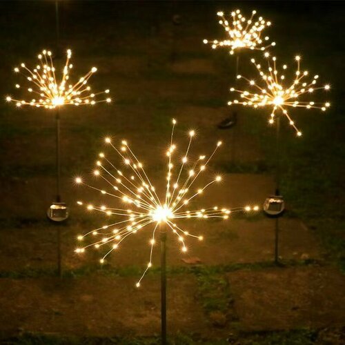 Декоративный уличный светильник 120 ламп на солнечной батарее 