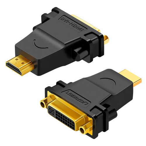 Адаптер UGREEN (20123) HDMI Male to DVI (24+5) Female Adapter. Цвет: черный f f hdmi female coupler extender adapter to hdmi female plug hdmi extension cord connector wholesale