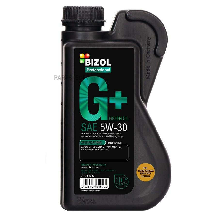 Масло моторное Green Oil+ 5W-30 (1л) BIZOL / арт. 81080 - (1 шт)
