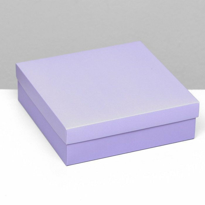 Коробка складная крышка-дно сиреневая 20 х 20 х 6 см (комплект из 15 шт)