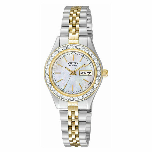 фото Наручные часы citizen eq0534-50d, золотой, белый