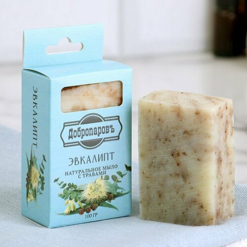 Мыло банное натуральное с травами в коробке Эвкалипт 100 г Добропаровъ (комплект из 5 шт) мыло банное эвкалипт 100 г