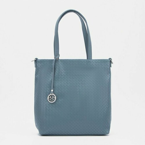 фото Сумка тоут s.lavia, фактура плетеная, голубой