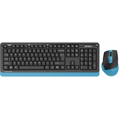Комплект клавиатура + мышь A4-Tech Fstyler FG1035 черный-синий USB беспроводная мультимедийная FG1035 NAVY Blue черный, синий