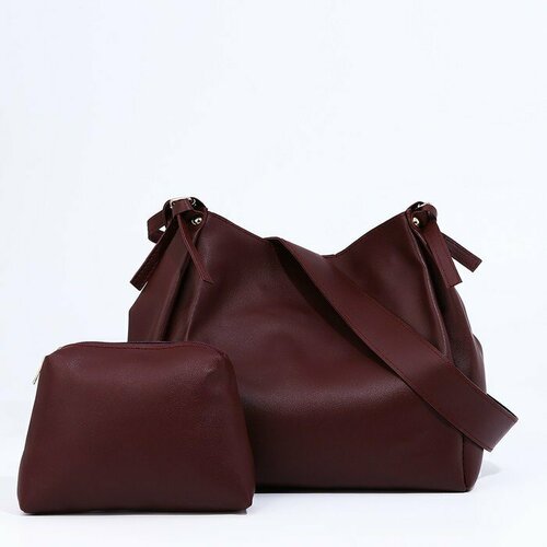 фото Сумка тоут , бордовый нет бренда