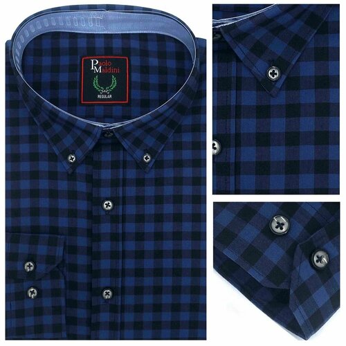 Рубашка Paolo Maldini, размер 3XL, синий