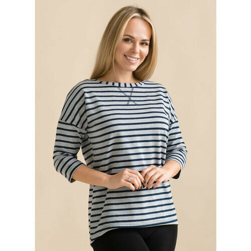 Джемпер Глория Трикотаж, длинный рукав, оверсайз, размер 116, серый