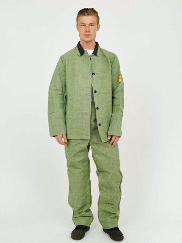 Изображение товара Костюм сварщика "Урарту", брезентовый, усиленный, огнеупорная пропитка, хаки