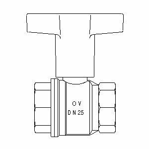 Шаровой кран Oventrop Optibal с маховиком, ВР-НР, 1“, артикул 1077308