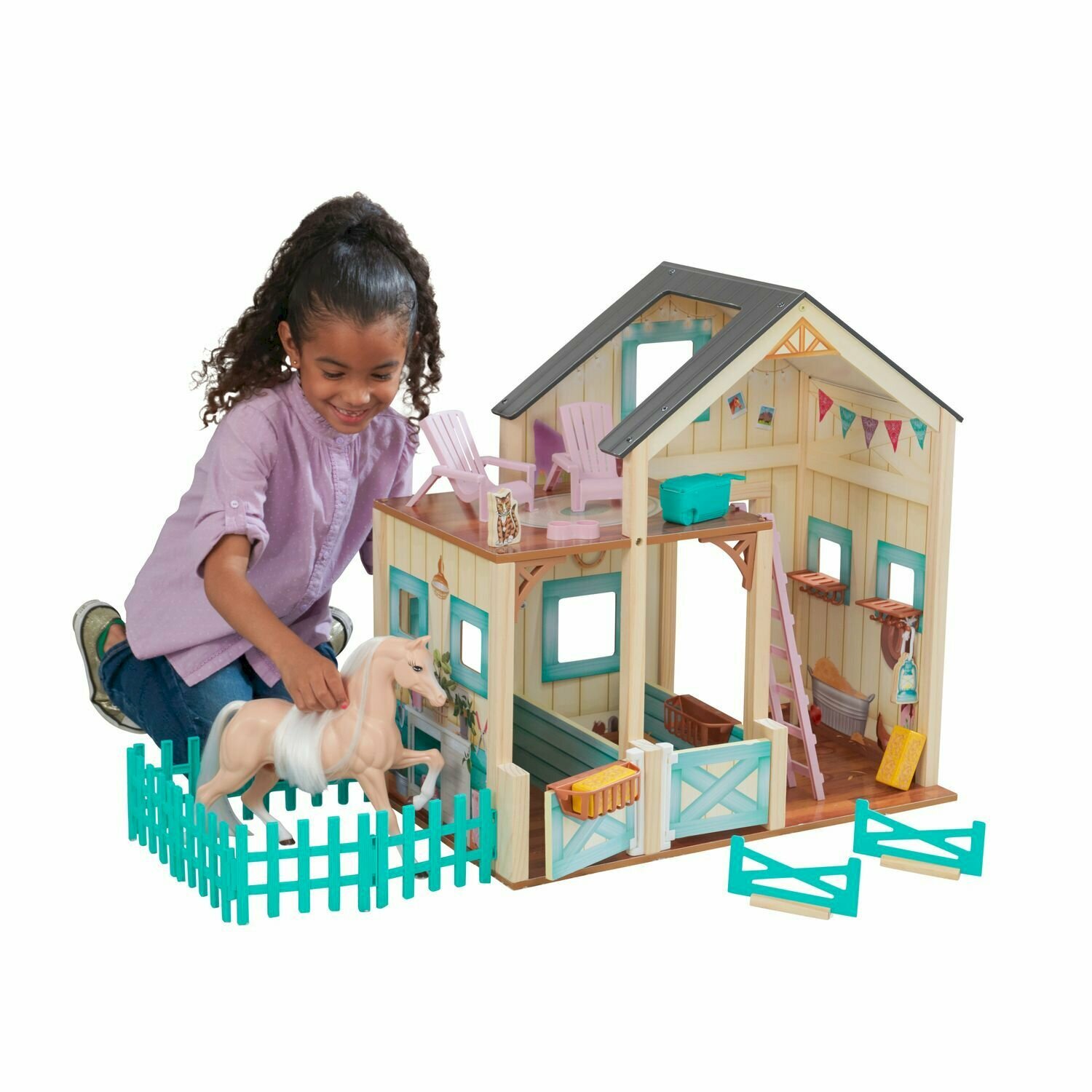 Кукольный домик Kidkraft Sweet Meadow Horse Stable (63534) - фото №3