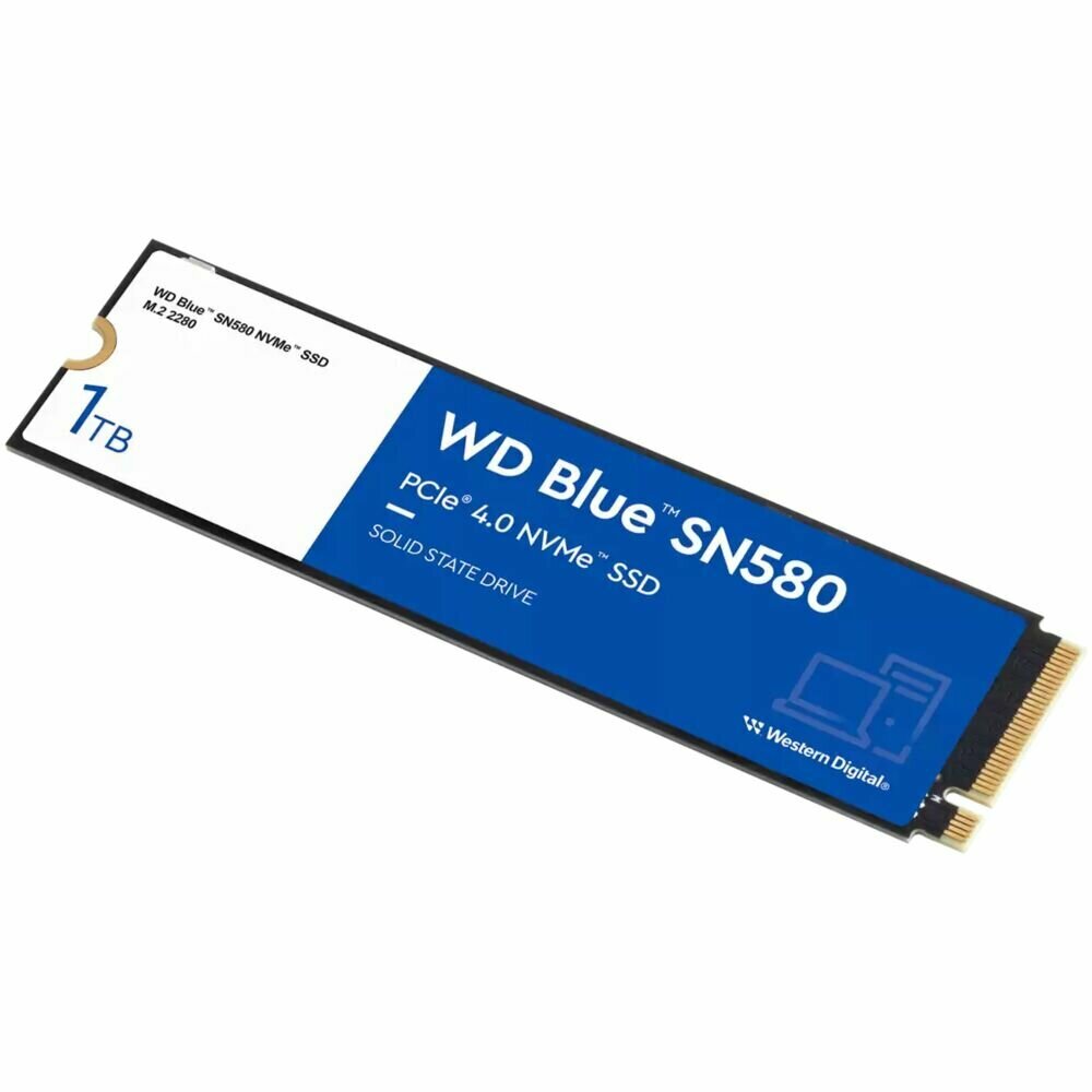 Внутренний SSD-накопитель 1000Gb Western Digital Blue SN580 (WDS100T3B0E) M2 PCIe NVMe 40 x4