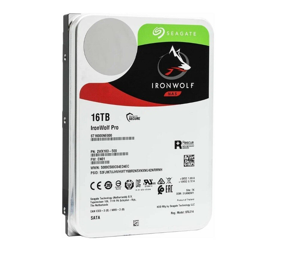 Жесткий диск SEAGATE Ironwolf Pro , 16ТБ, HDD, SATA III, 3.5" - фото №10