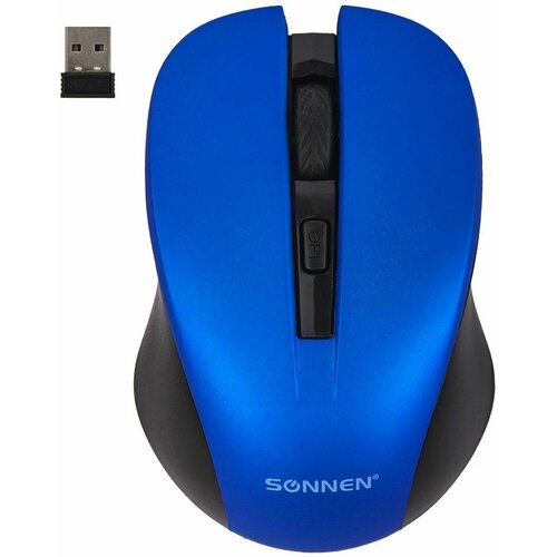 Мышь беспроводная Sonnen V18 USB 800 1200 1600dpi 4 кнопки с бесшумным кликом синяя х2шт 217500₽