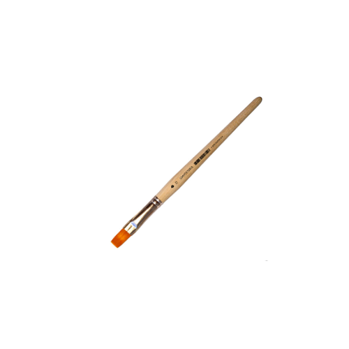 Кисть синтетика плоская №12 ХМ, короткая ручка