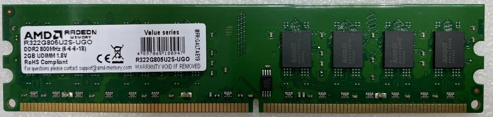 Модуль памяти AMD DDR2 - 2Гб 800, DIMM, OEM - фото №6