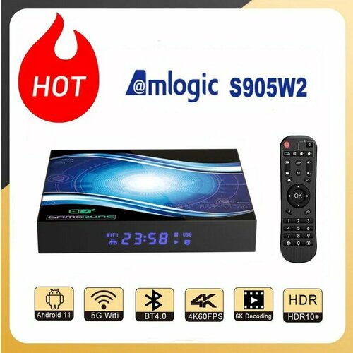 Смарт-приставка OTT T95W2 4K Android 110 216 Гб Amlogic S905W2 249900₽