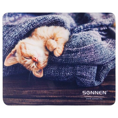 Коврик для мыши Sonnen Kitten резина+ткань 22*18*0.3см х2шт