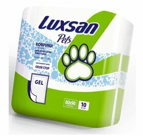 Подстилки Luxsan Premium GEL для животных с гелем, размер 60х90 см. 10 шт упак.