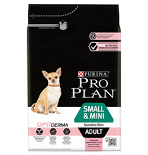 Корма Purina Pro Plan Small & Mini Adult Sensitive Skin / Сухой корм Пурина Про План для взрослых собак Мелких и миниатюрных пород с чувствительной кожей Лосось и рис