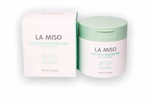 La Miso Pore Fresh Peeling Pad pH 5.0 Салфетки для лица очищающие и отшелушивающие 70 шт 160 мл