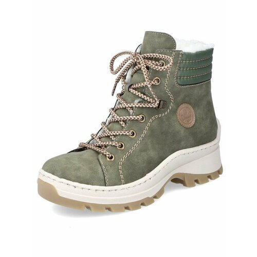фото Ботинки rieker, размер 39, зеленый