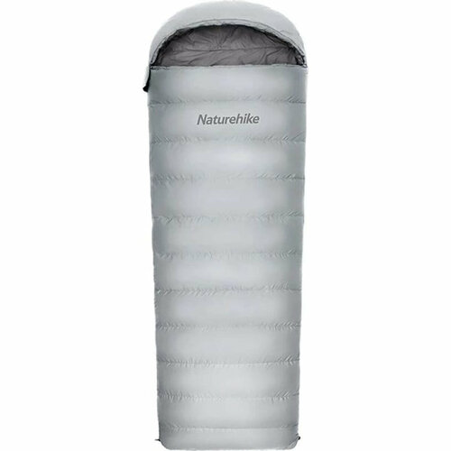 фото Ультралёгкий спальный мешок naturehike rm80 series утиный пух grey size l, молния слева, 6927595707210l