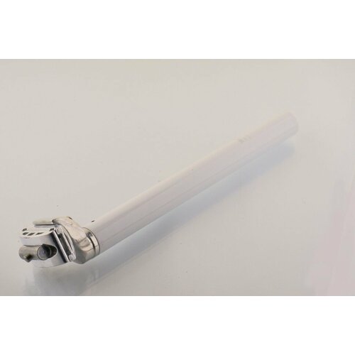 фото Подседельный штырь велосипеда (глагол) (l-275mm, d-27,2mm) (сталь, белый) (+крепление) motokot