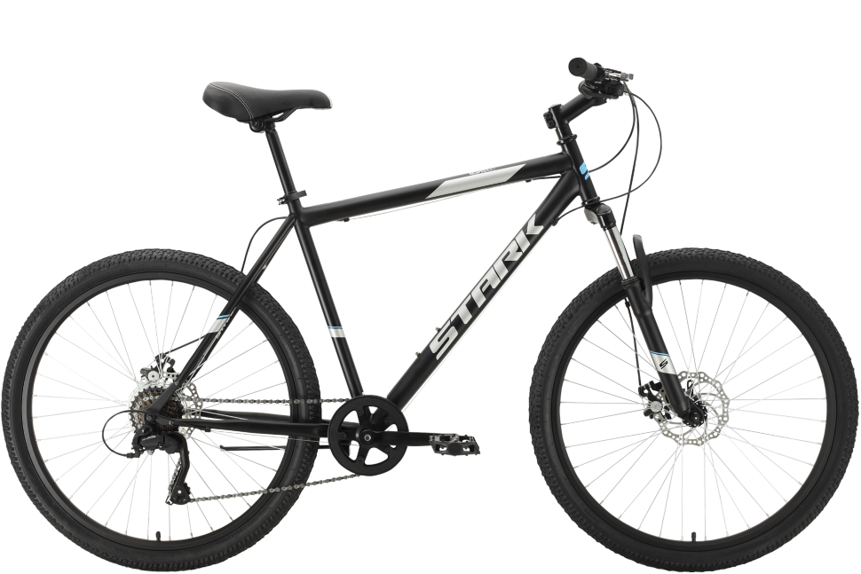 Велосипед Stark'21 Respect 26.1 D Microshift Steel черный/серебристый 18"