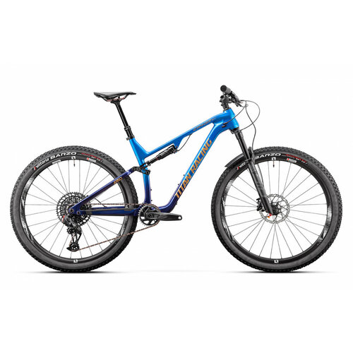 Велосипед Titan Racing Cypher 120 Carbon Pro 2023 M17 LightBlueDarkBlueGold 32370000₽
