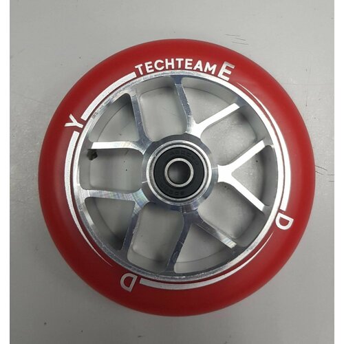 фото Колесо для самоката x-treme 110*24 мм w-ed (eddy) red techteam