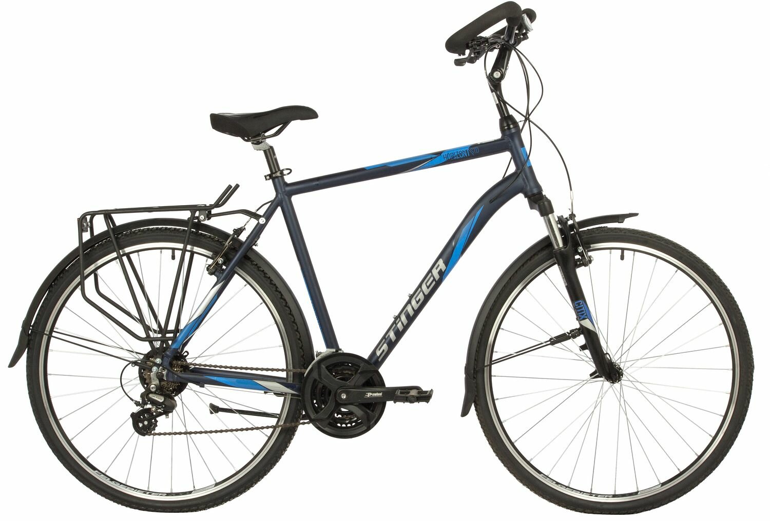 Велосипед Stinger Horizont Std 28" (2021) (Велосипед STINGER 700C HORIZONT STD синий, алюминий, размер 56)