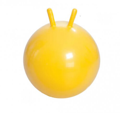 Мяч гимнастический Тривес М-345 с рожками, с насосом, 45см, желтый