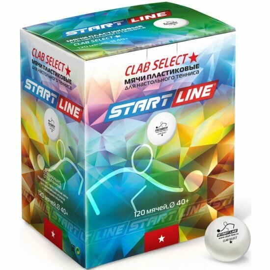 Мячи для настольного тенниса Start Line Club Select 1* New, 279149