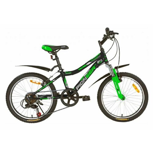 фото Велосипед pioneer ranger 20"/11" black-green-silver