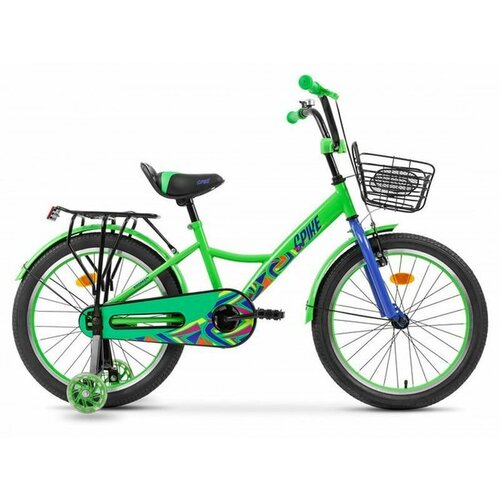 Велосипед Krakken Spike 16 зеленый /колеса 16, +доп. колеса/