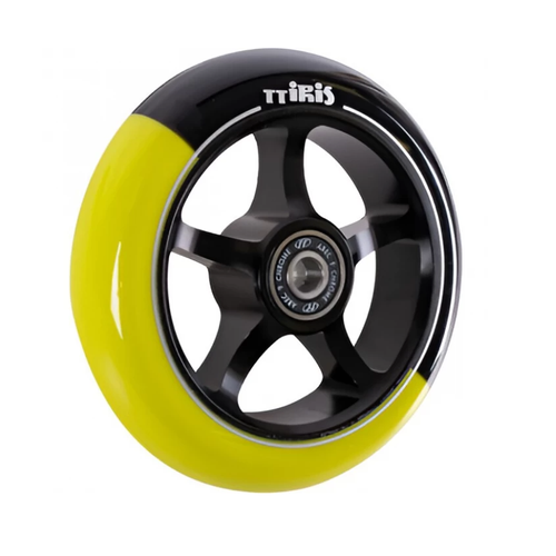 фото Колесо для самоката x-treme 110*24мм, iris black-yellow techteam
