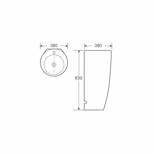 Раковина напольная WeltWasser Merzbach 007S GL-WT 38 10000005489, цвет белый