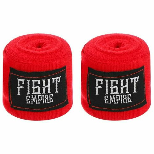 FIGHT EMPIRE Бинты боксёрские эластичные FIGHT EMPIRE 4 м, цвет красный бинты боксёрские эластичные fight empire 5 м цвет красный