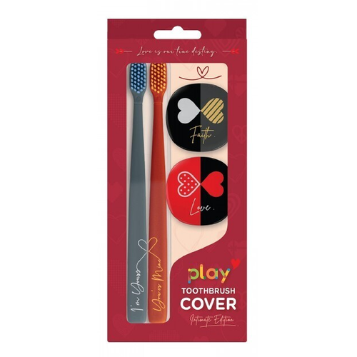 Набор 2 щетки twigo и 2 футляра play Flipper серия «iLOVE Легкость» (красная/серая)