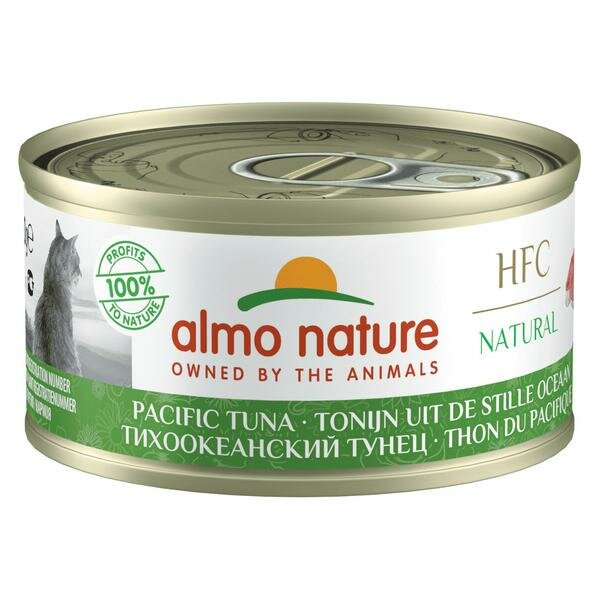 Almo Nature Консервы для кошек с тихоокеанским тунцом, 75% мяса, Legend HFC Adult Cat Pacific Tuna 70г 0.07 кг