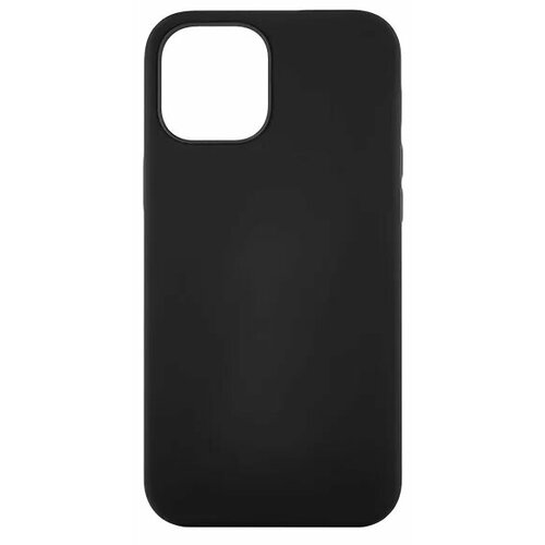Силиконовый чехол с микрофиброй DF для iPhone 12 mini Черный