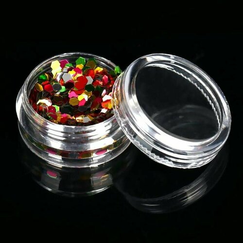 Блёстки для декора, крупные, разноцветные (комплект из 41 шт)