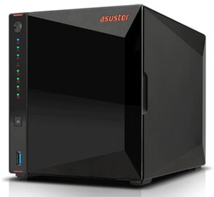 Сетевое хранилище данных ASUSTOR AS5304T 4-Bay NAS/Media player/Intel Celeron J4105 1.5GHz, up to 2.5 GHz(Quad-Core), 4GB SO-DIMM DDR4, noHDD(HDD, SSD),/2x2,5GbE(LAN)/3xUSB3.2, HDMI/4ip camera license ; 90IX0181-BW3S10
