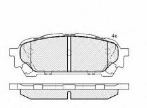 Колодка тормозная дисковая Nibk PN7801 Saab: 32006220. Subaru: 26696FE040 26696FE050